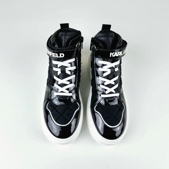 NIB Karl Lagerfeld Kids Black Hightop Sneaker - Picture 2 of 12